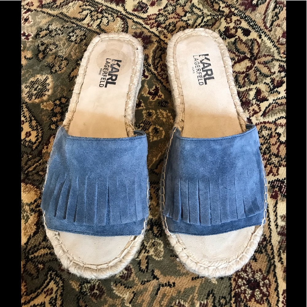 🦚 KARL LAGERFELD Suede Sandals